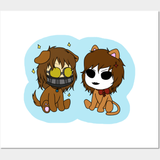 cute creepypasta toby and masky Posters and Art